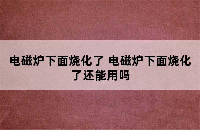 电磁炉下面烧化了 电磁炉下面烧化了还能用吗